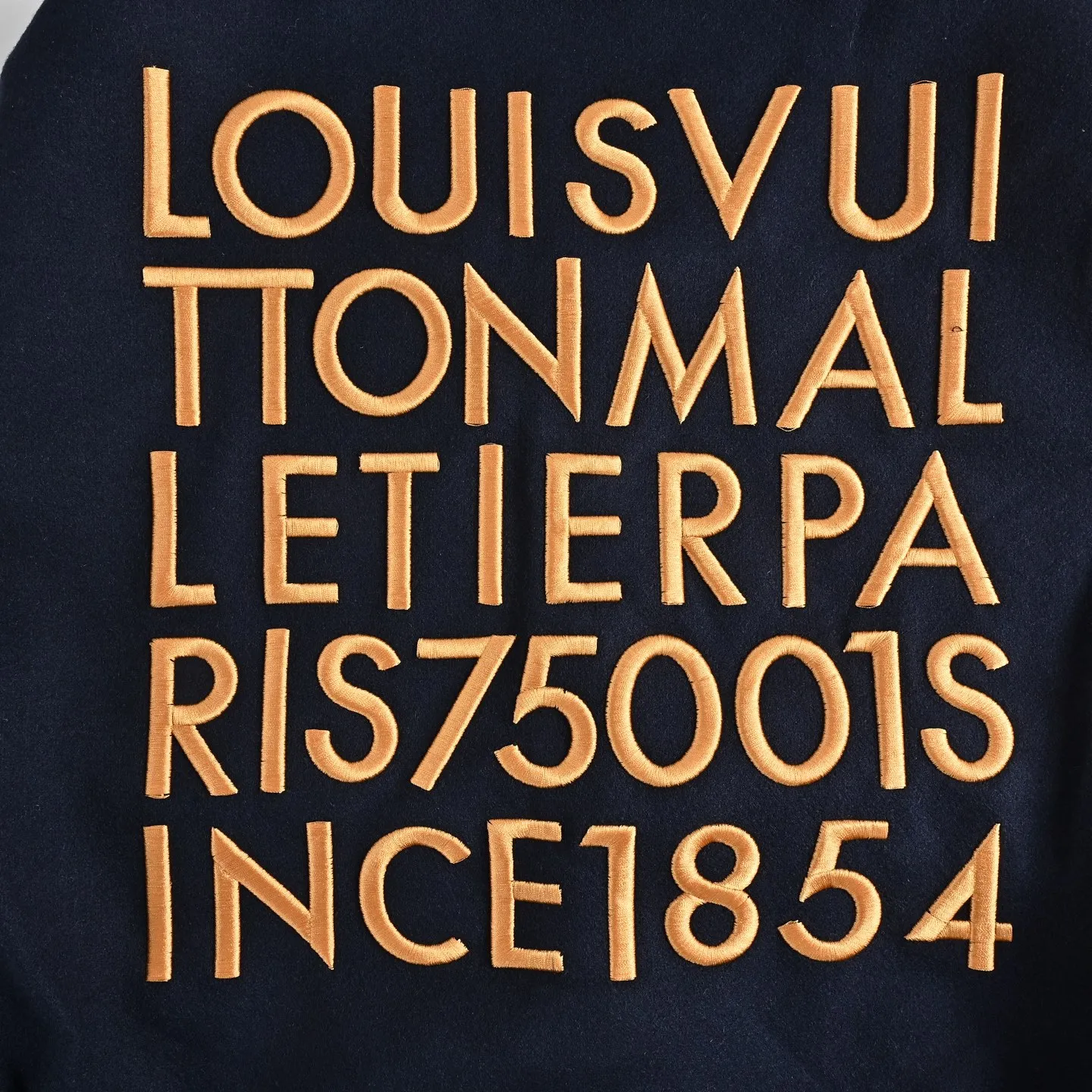 Louis Vuitton/Louis Vuitton colored diamond logo embroidered letters baseball jacket